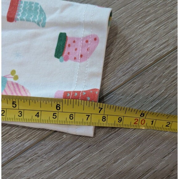 Ollie Jay White Long Sleeve Cotton Dress Holiday Christmas Stocking Girls 4 - Picture 7 of 7